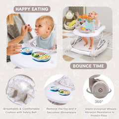 RefoereBabe 5-in-1 modes show versatile options for walking, bouncing, and feeding.