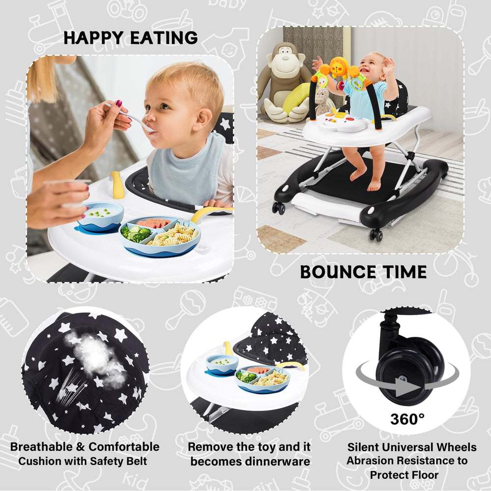 RefoereBabe walker in bouncer mode offers gentle rocking for calm play.