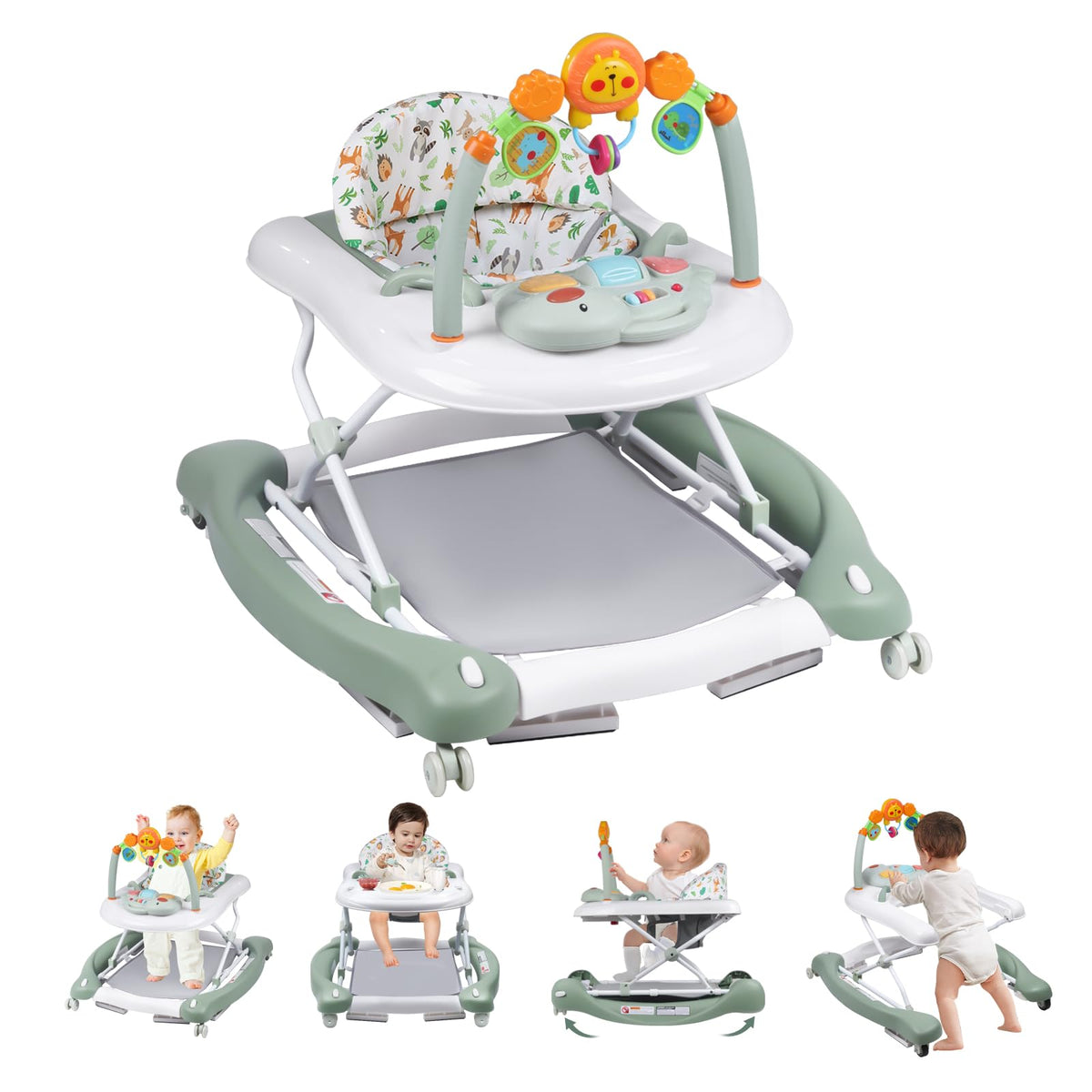 RefoereBabe baby walker folds flat for storage and travel.