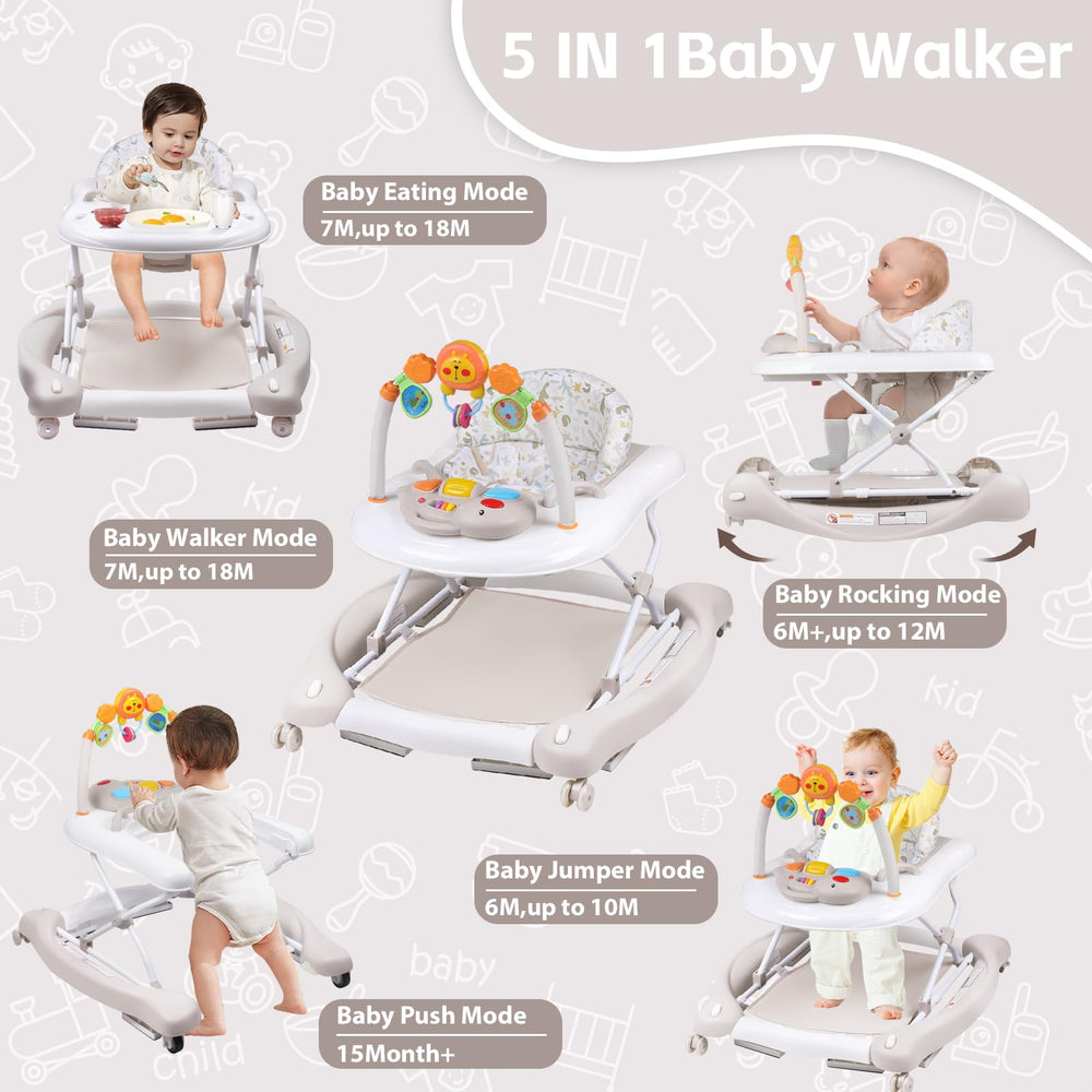 RefoereBabe walker height adjustment helps grow with your baby for lasting use.