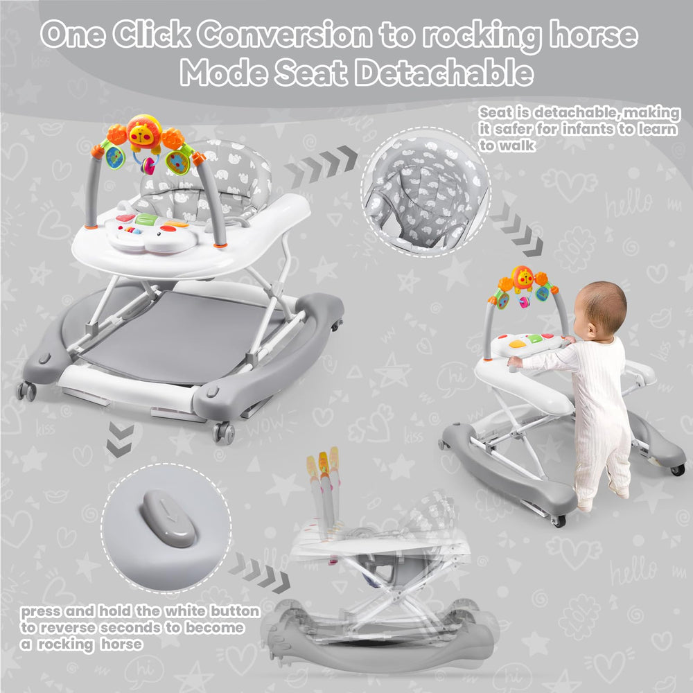 RefoereBabe walker with musical toys to stimulate senses.