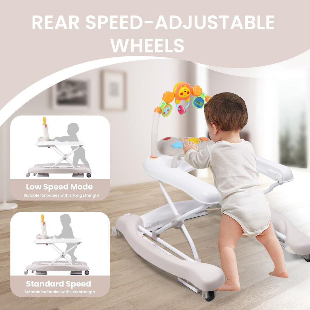 RefoereBabe walker with feeding tray supports snack time during play.