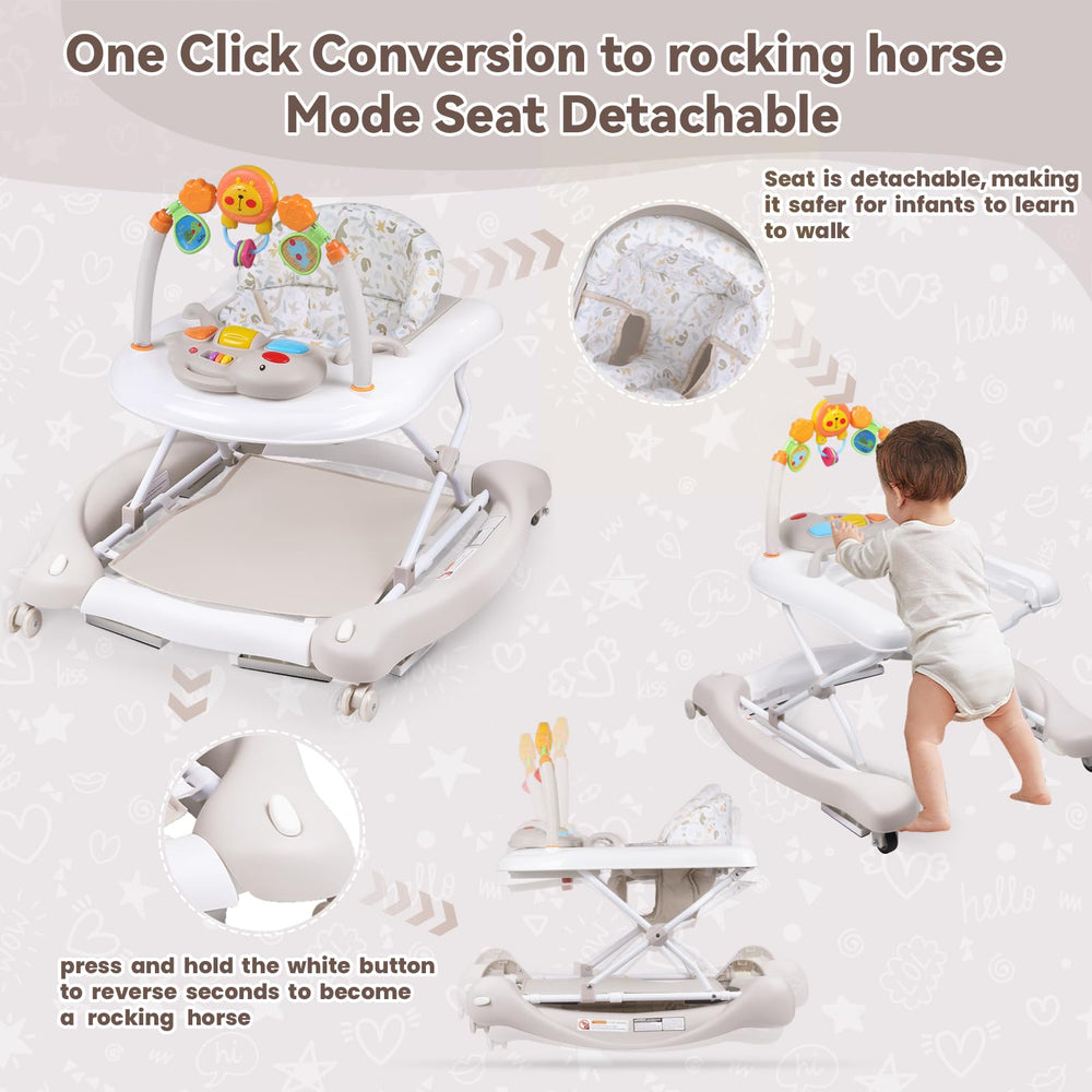 RefoereBabe walker with musical toys encourages sensory exploration and learning.