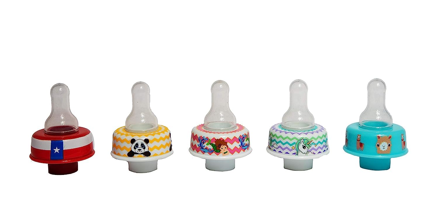 Refresh-a-Baby bottle to sippy demo illustrates universal bottle fit.