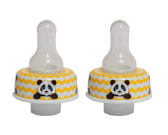 Refresh-a-Baby bottle top adapter on a bottle for a seamless sippy transition.