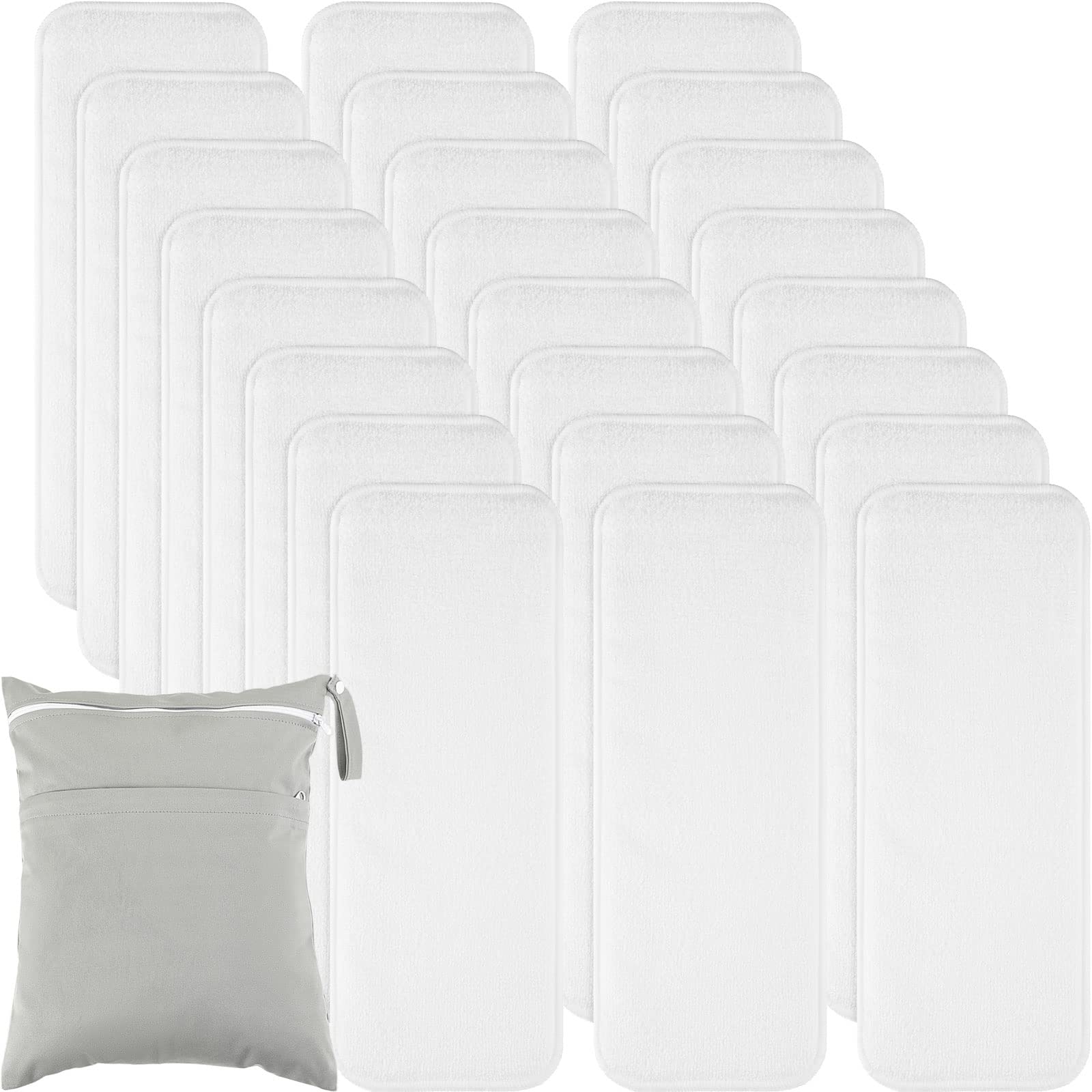 Reginary 24-pack cloth diaper inserts for newborns with reliable absorbency.