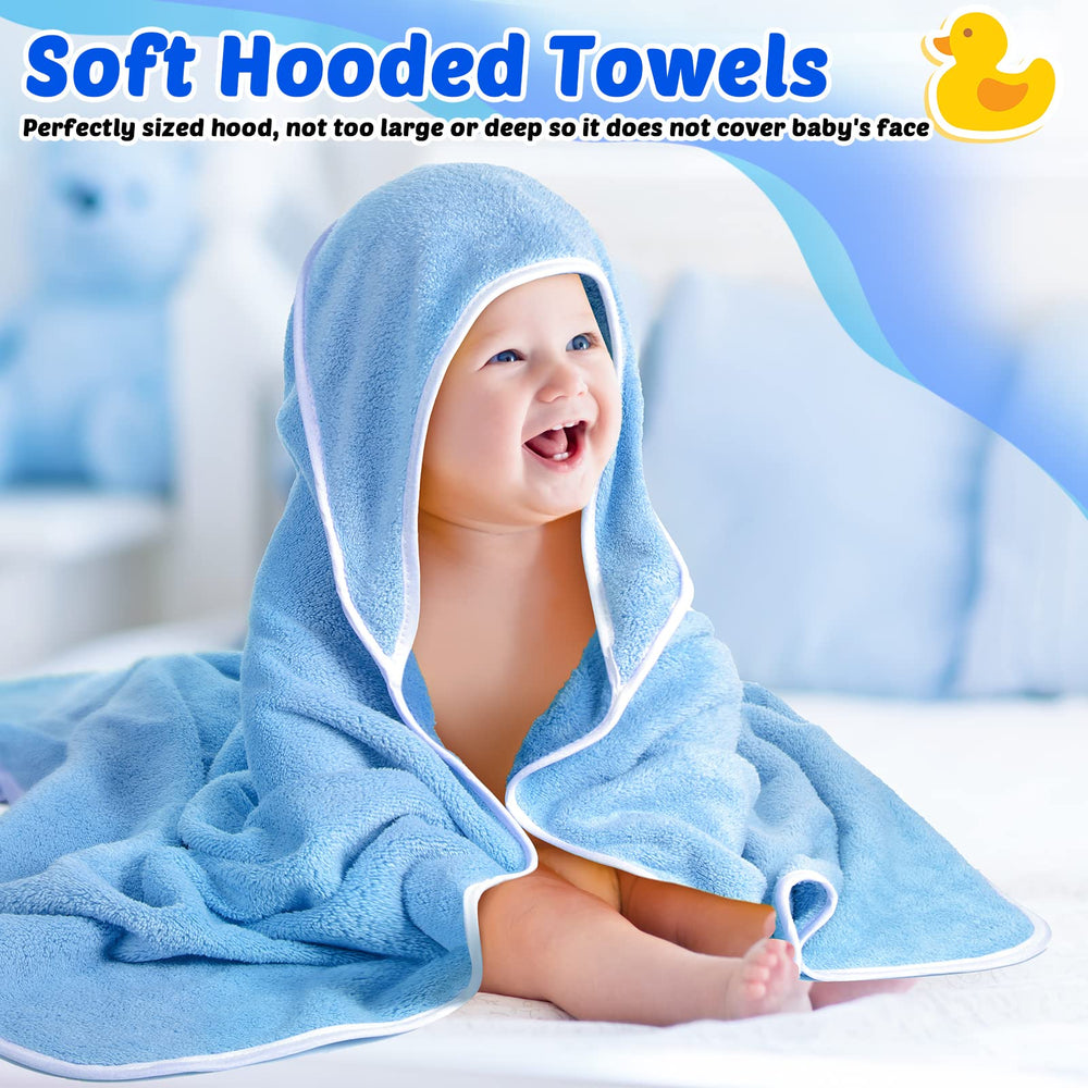 Reginary blue hooded towel 30x30 inches quick-drying and gentle