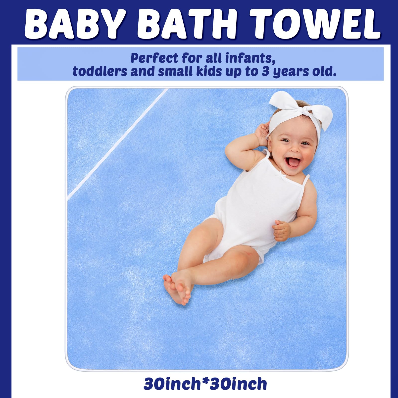 Reginary baby hooded towel on baby shows cozy warmth after bath