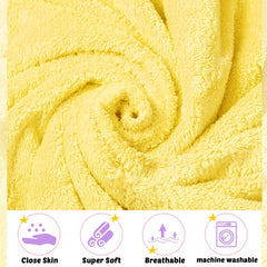 Reginary hooded towel ready for pool or beach drying.