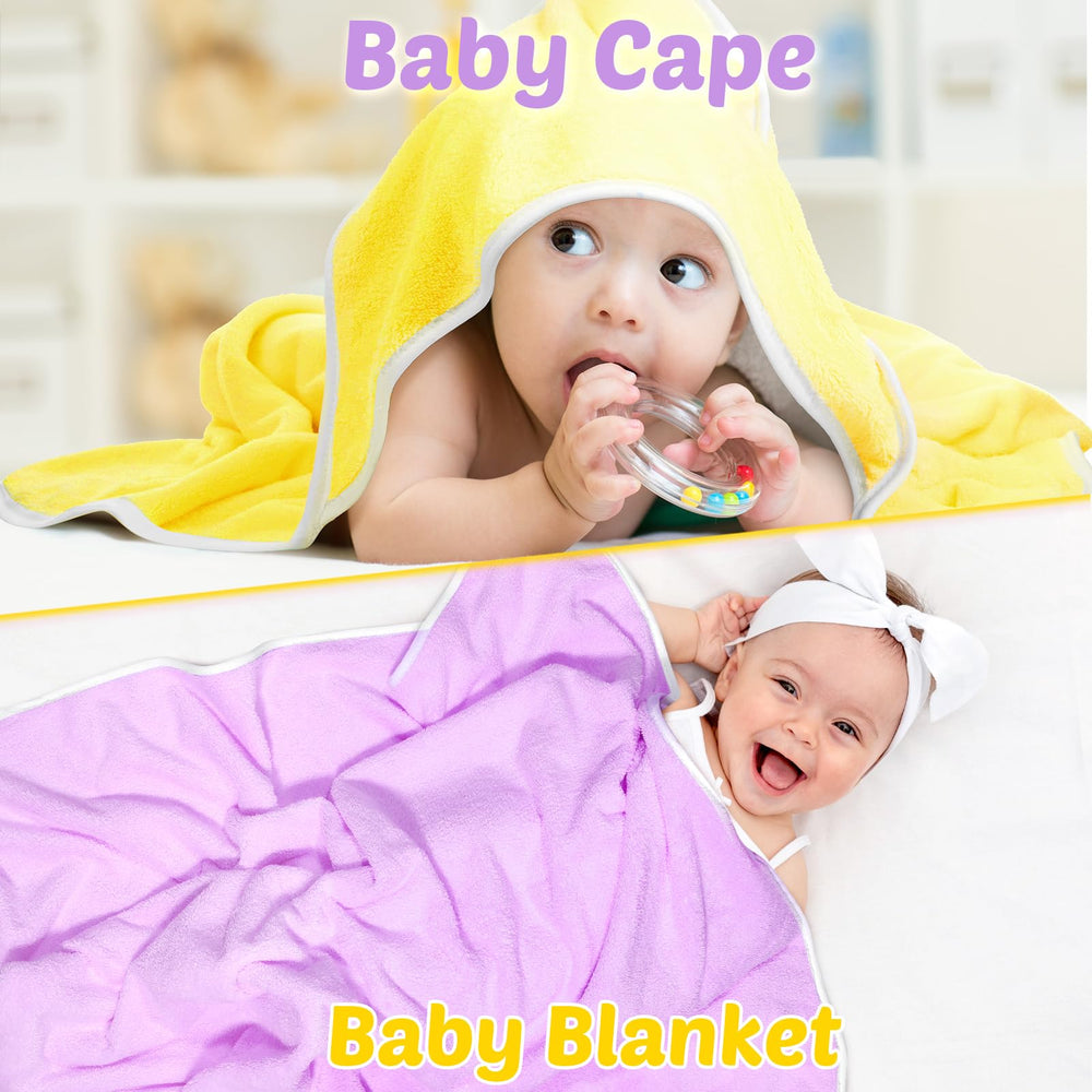Reginary hooded towel doubles as a cozy nap blanket.