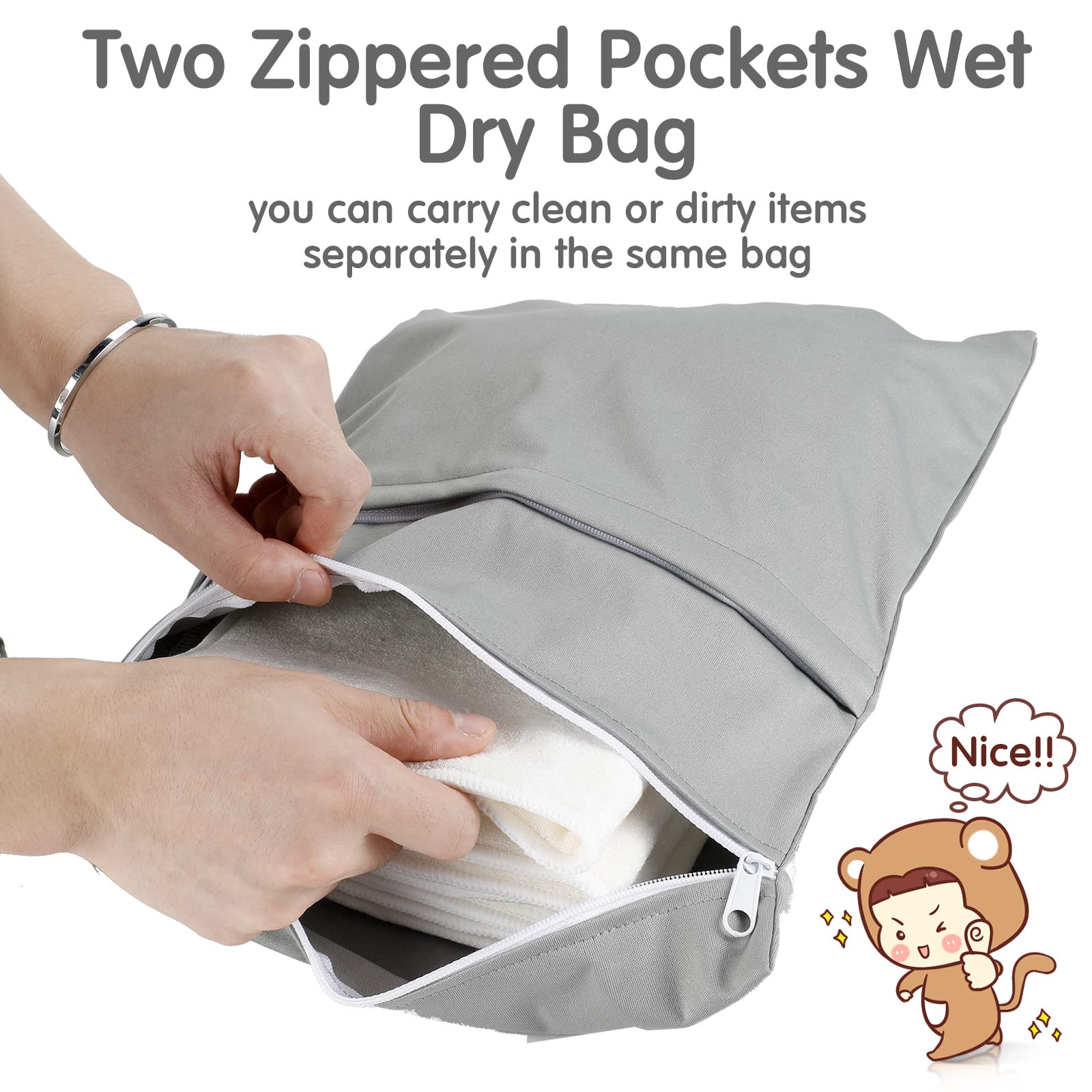 Reginary waterproof diaper bag 36x30 cm for on-the-go storage.
