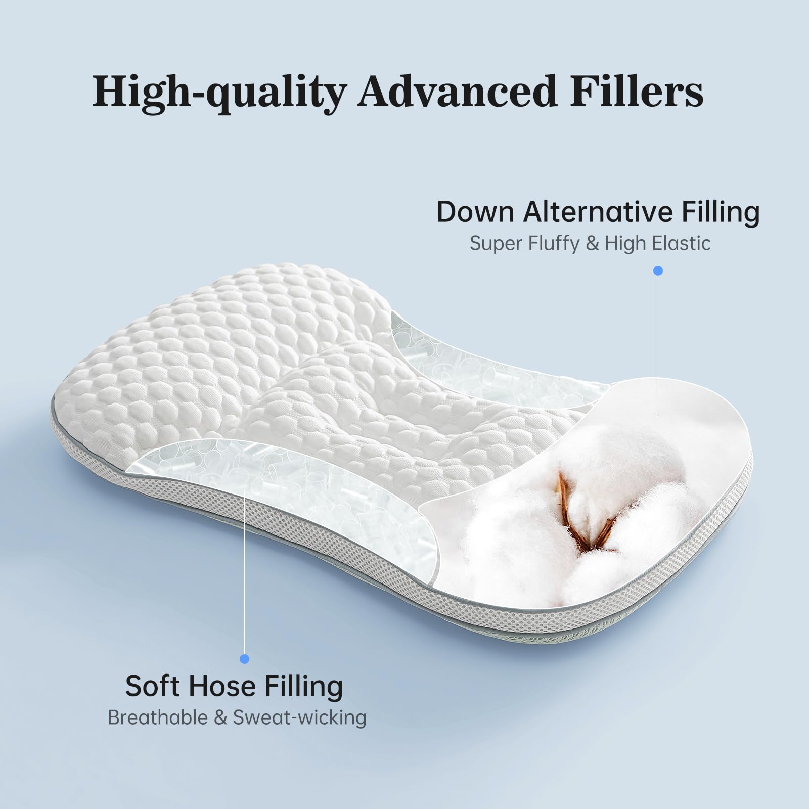 Advanced hoses enhance breathability and moisture evaporation during sleep.