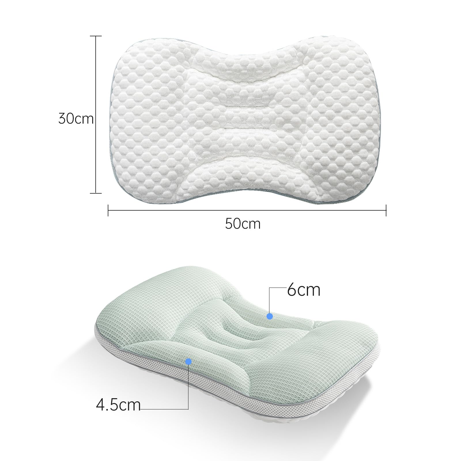 Reidio pillow back shows breathable 3D mesh for airflow.