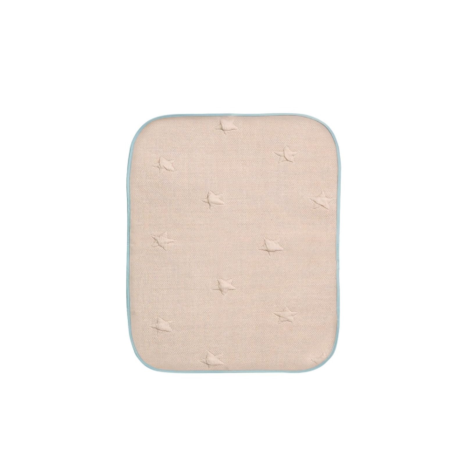 Reidio waterproof toddler mattress pad in khaki, 30x45 cm, protects against leaks.