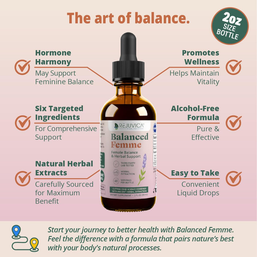 Dropper ready for easy use and quick dosing with Balance Femme