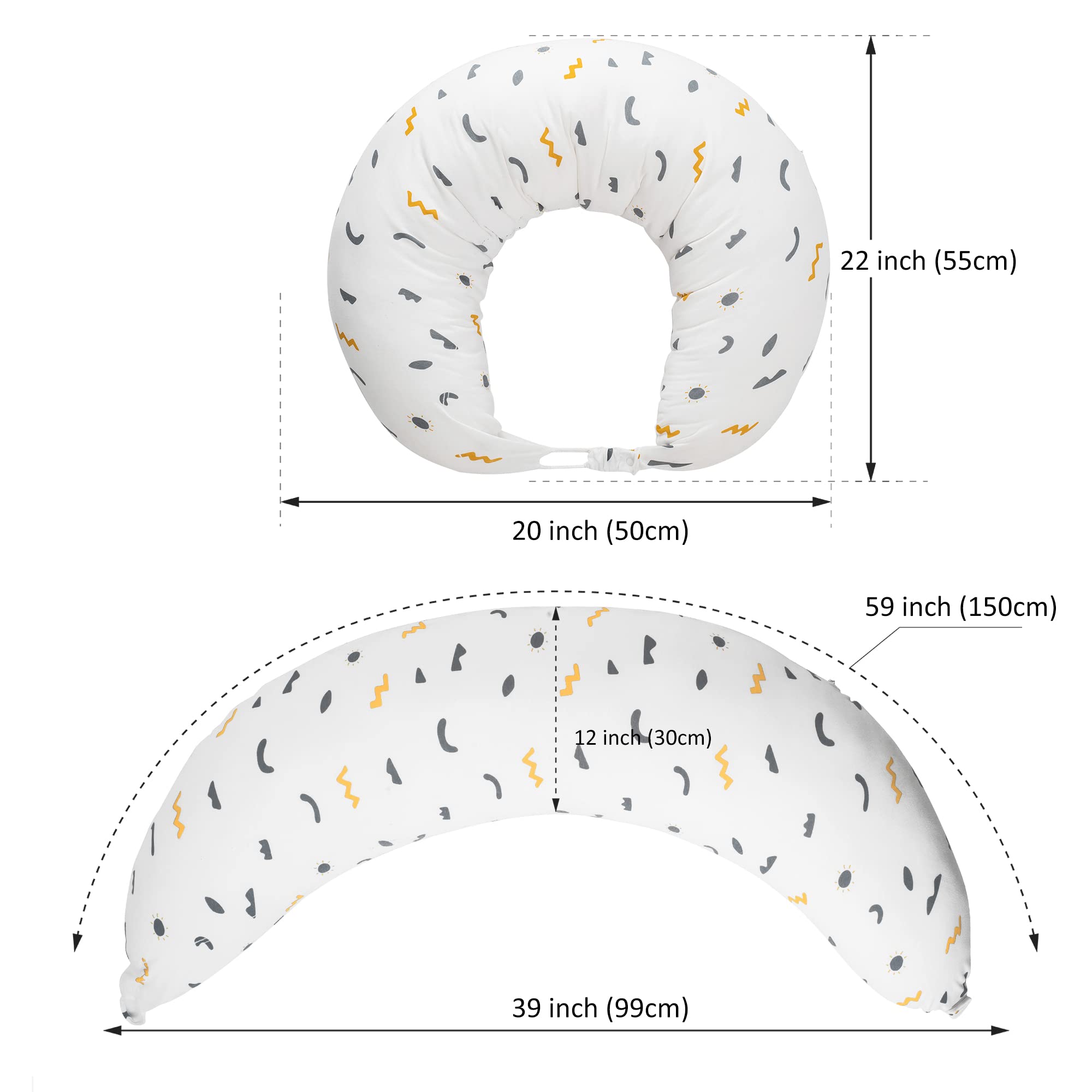 Relaxally Contour pregnancy pillow 39-inch length offers portable comfort