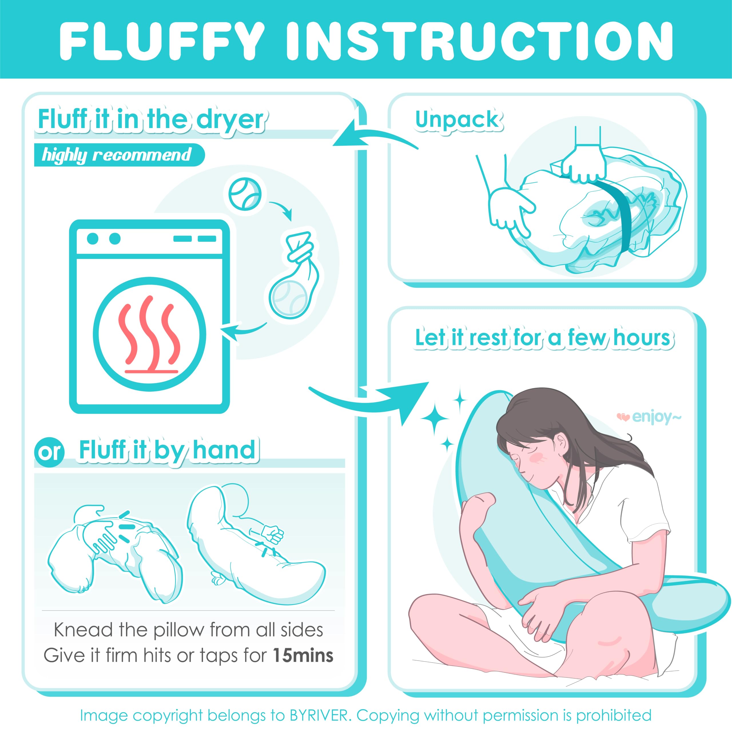 Relaxally Contour Pillow removable cover enables easy cleaning and care