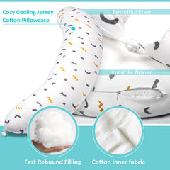 Relaxally Contour Pillow side sleeping setup highlighting belly and hip alignment