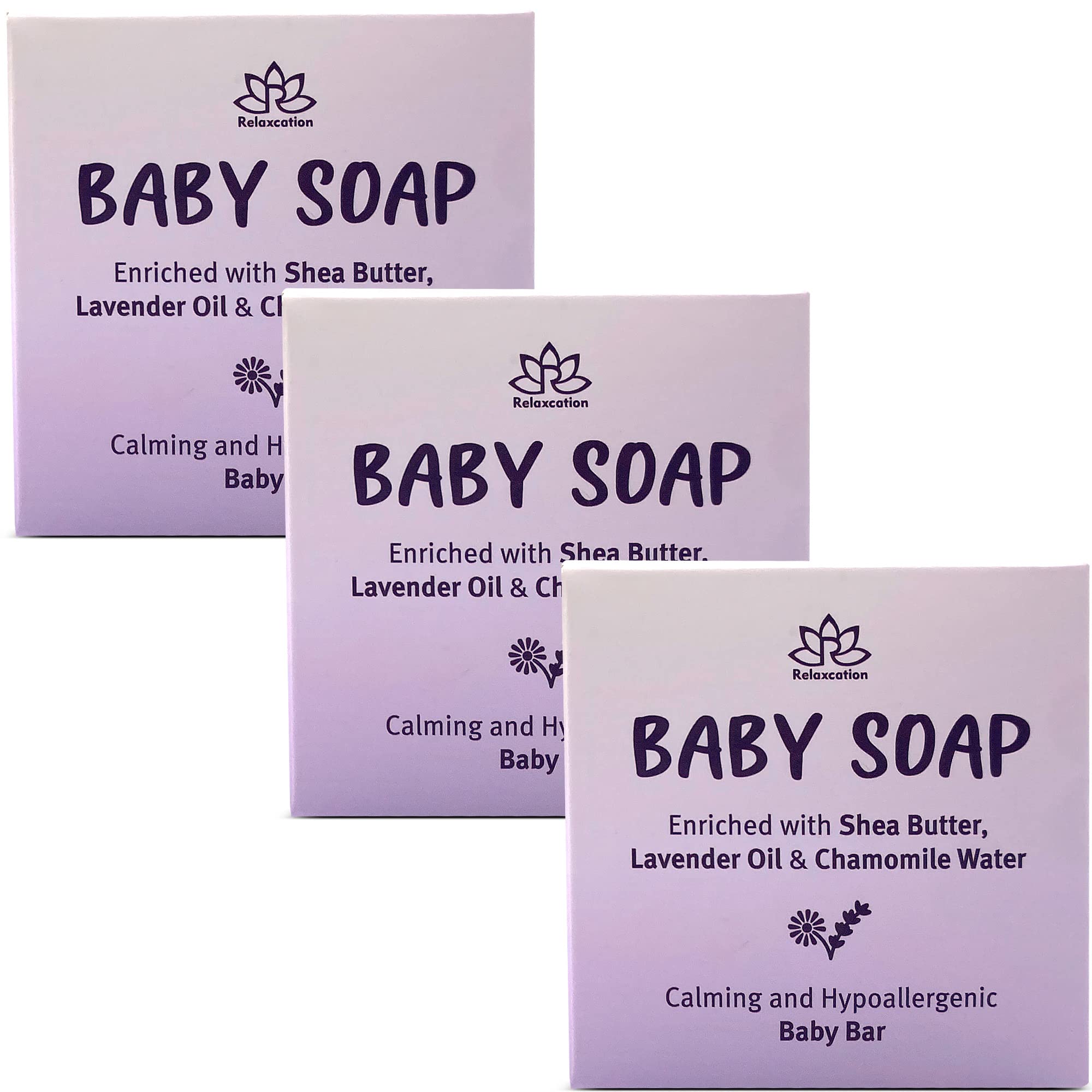 Relaxcation 3 pack gift ready packaging for baby care sets