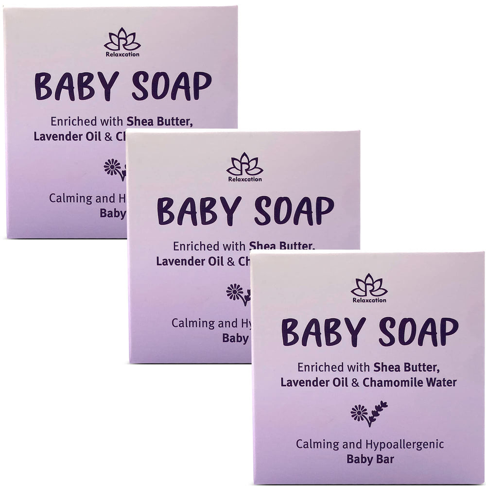Relaxcation 3 pack gift ready packaging for baby care sets