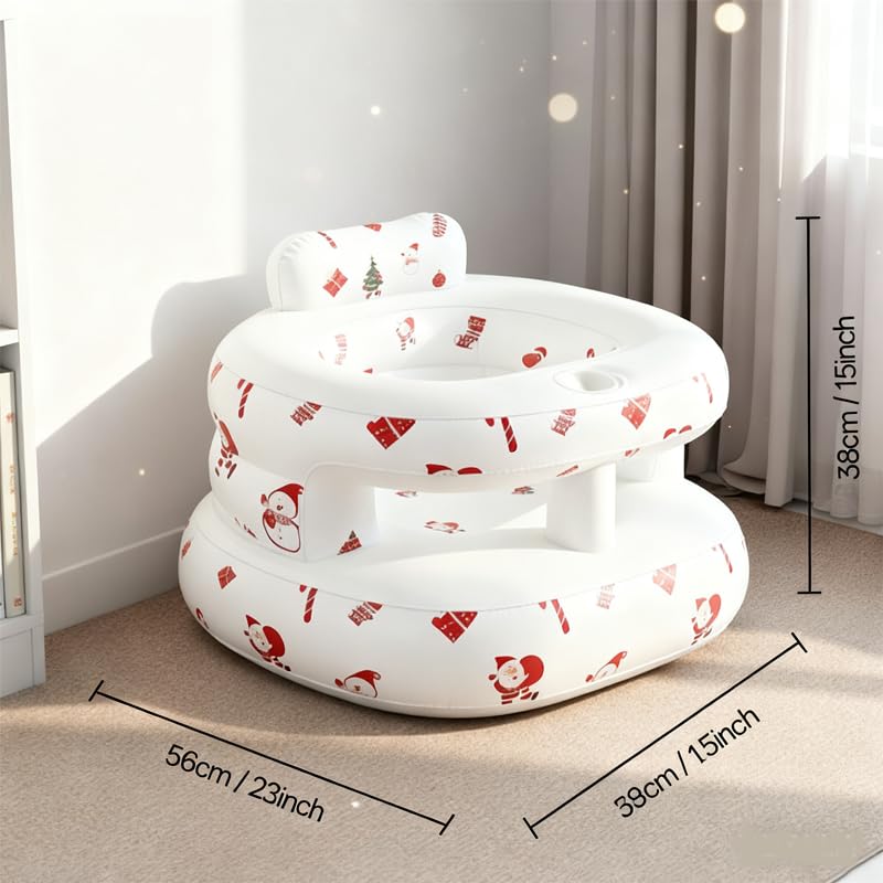 Relaxing Baby seat with built-in air pump for quick setup