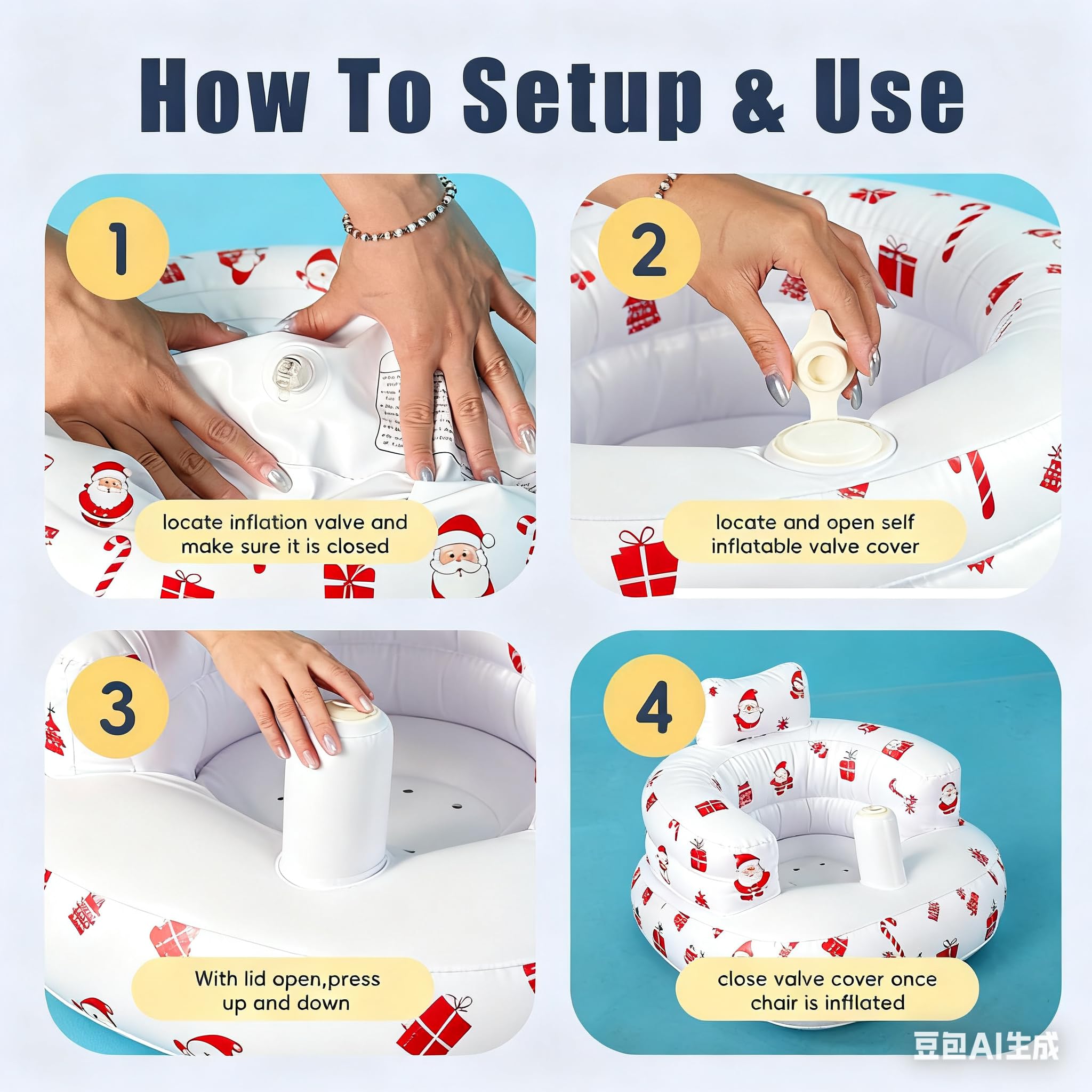 Relaxing Baby cushioned support seat suitable for learning to sit