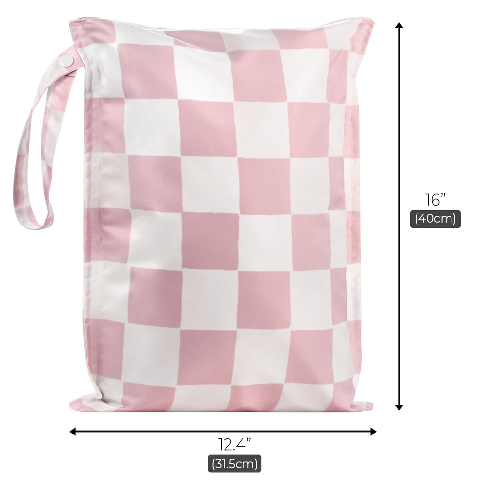 Stores cloth diapers and baby items in RelaxScene bag.
