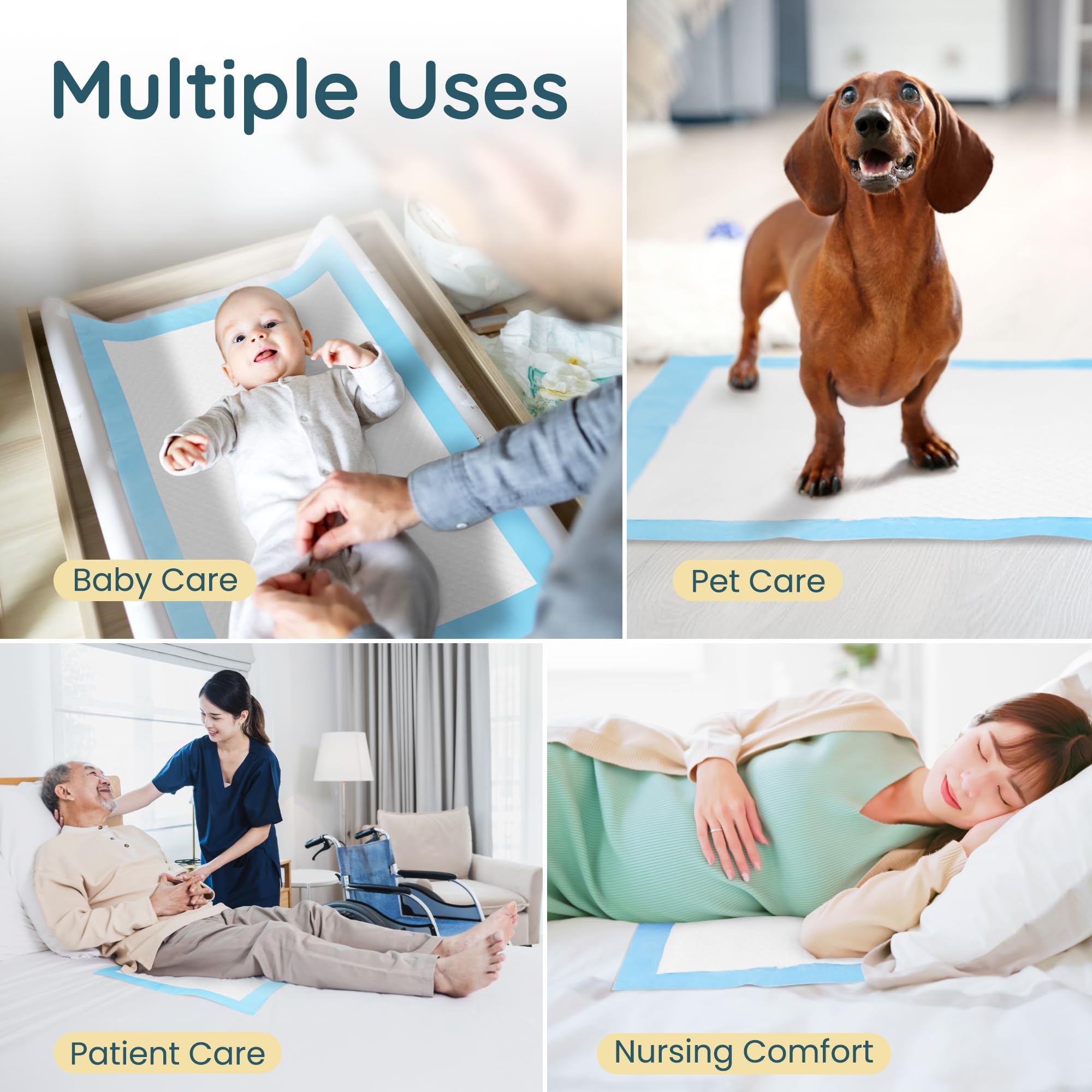 Reli pad protects chairs and beds during diaper or care moments.