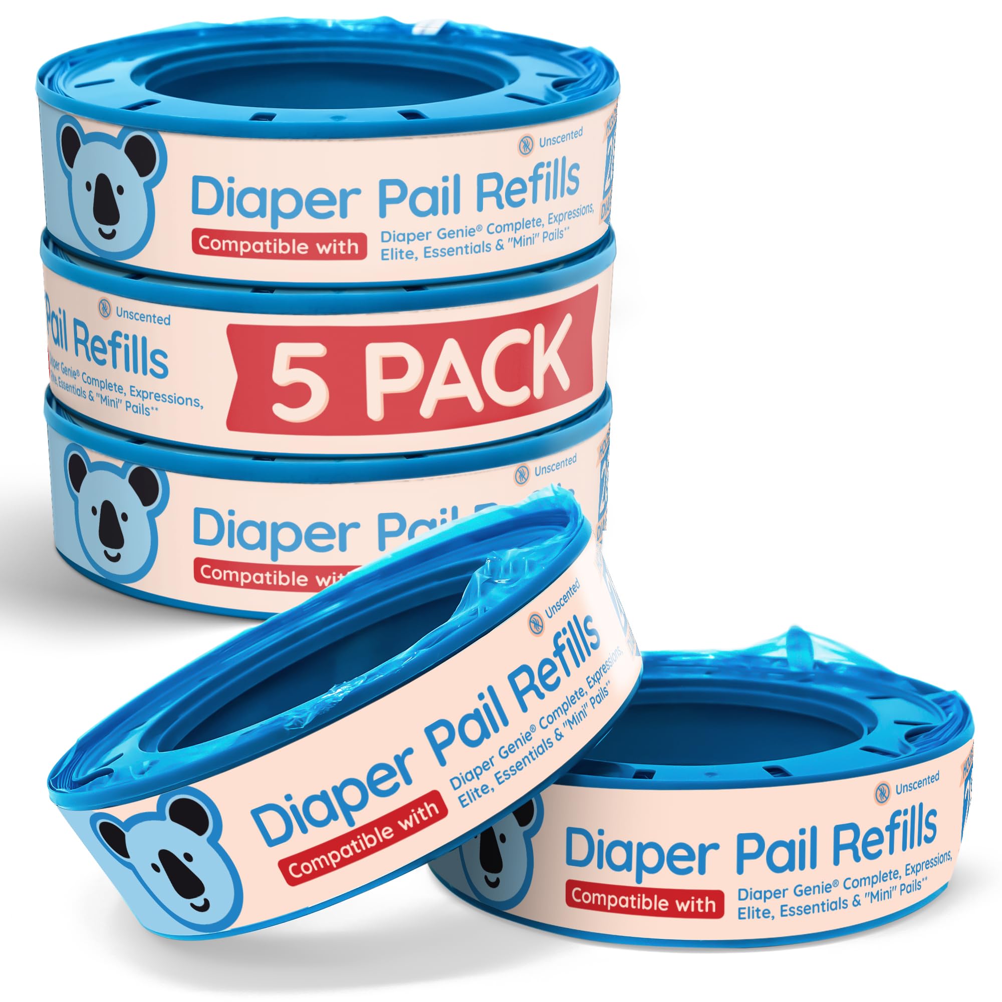 Reli diaper pail refill unscented for fragrance-free diaper changes