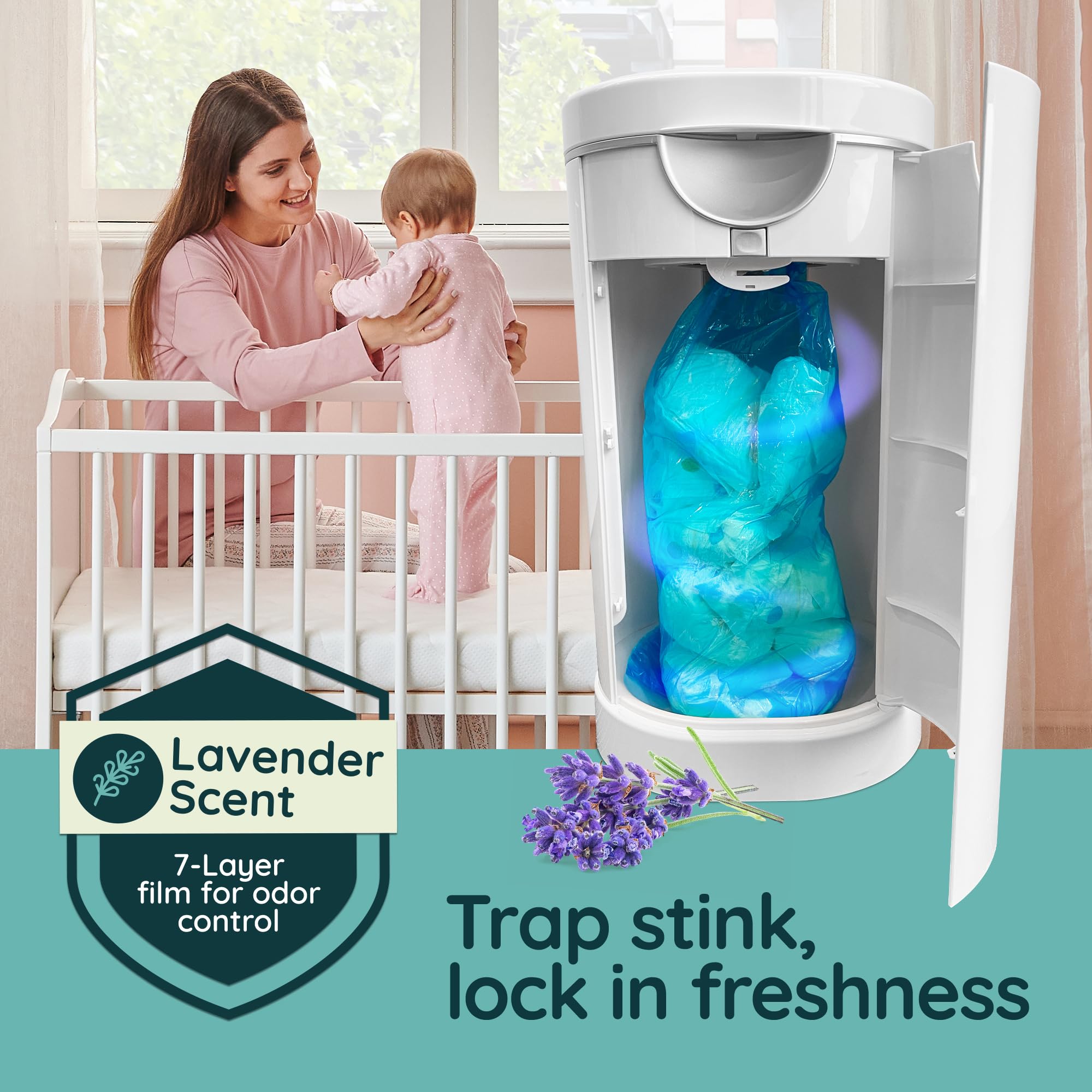 Reli diaper pail refills offer easy replacement and consistent freshness.