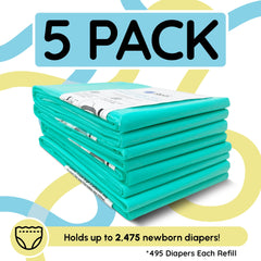 Reli refill holds up to 2,475 diapers for long-lasting use.