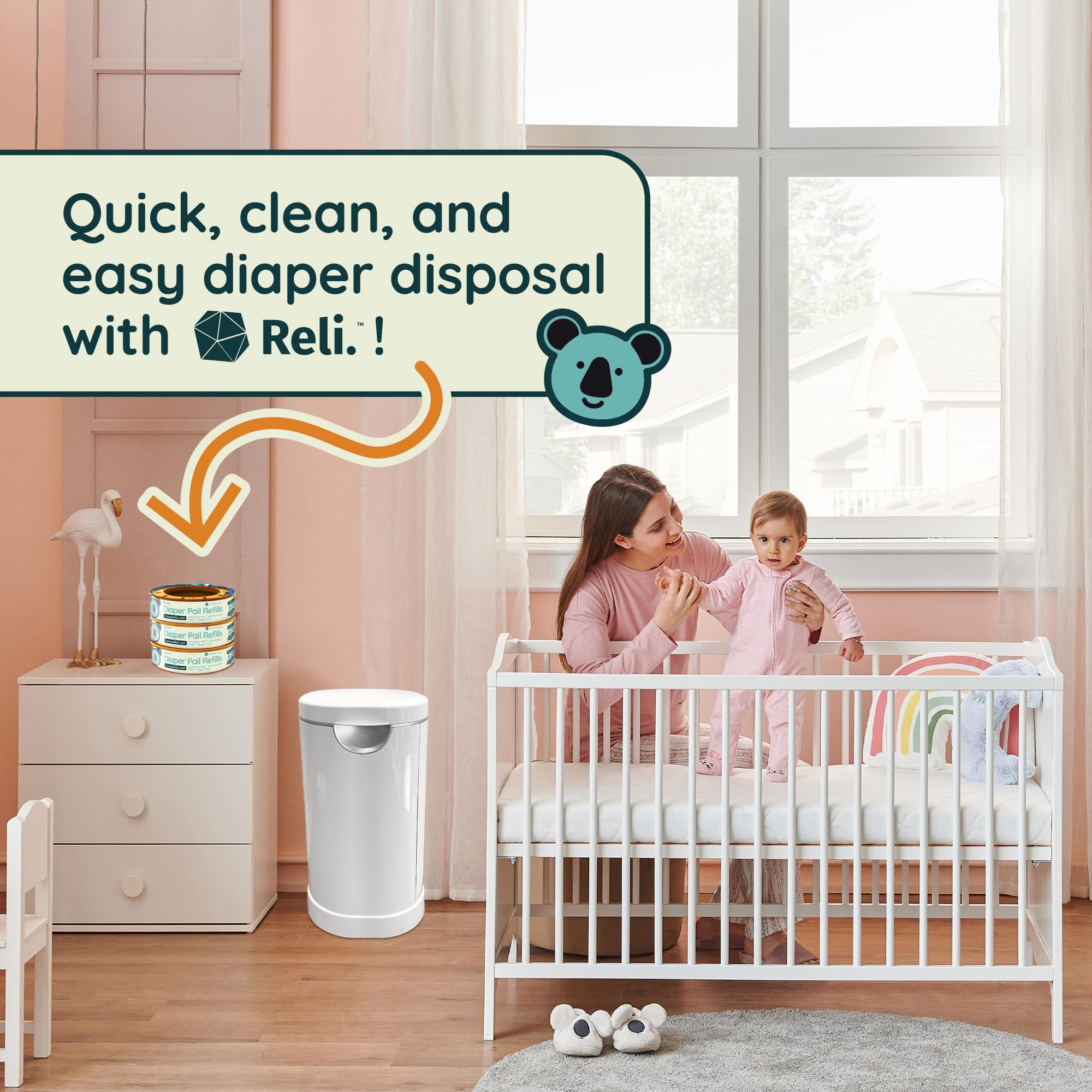 Reli lavender scent enhances diaper changes with a pleasant, mild aroma.