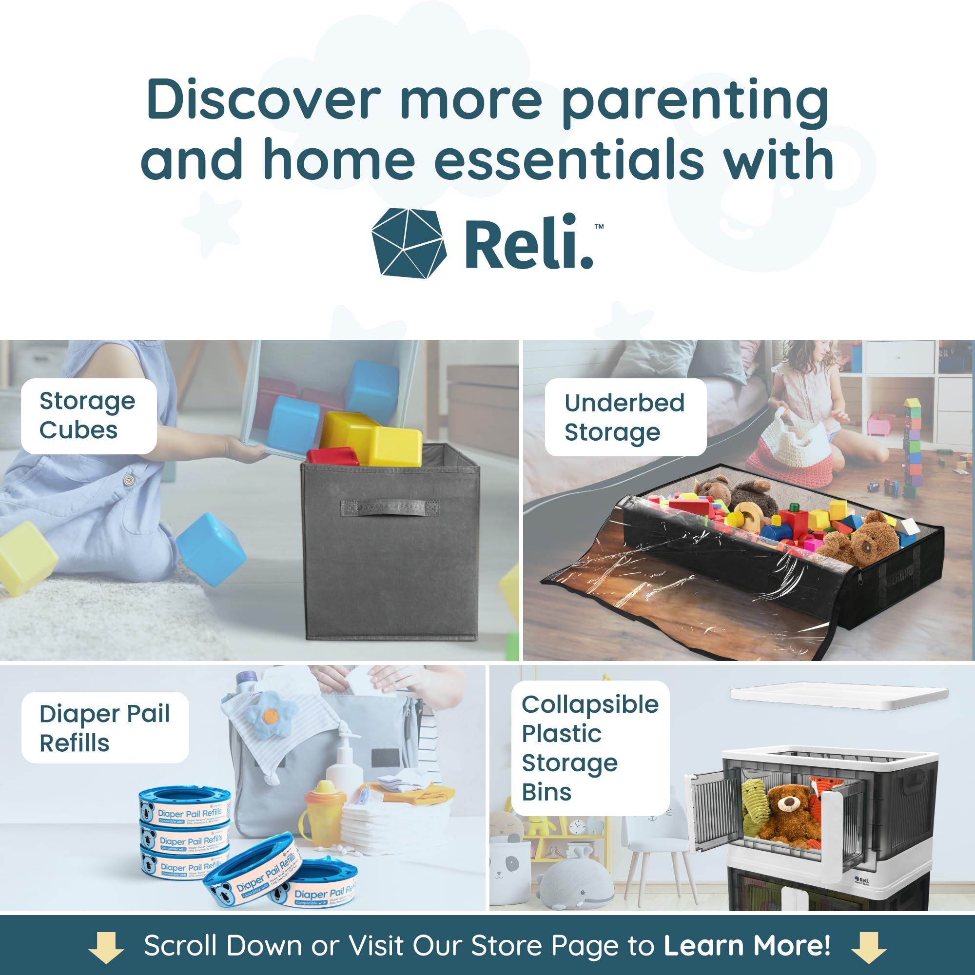 Reli disposable pad for quick changes anywhere, with portable convenience.