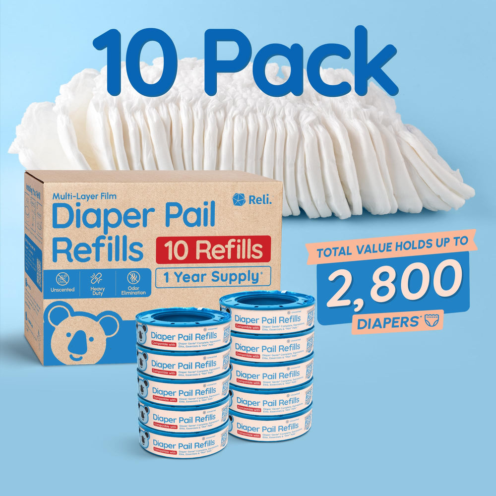 Reli compatible-with-diaper-genie-elite for seamless hands-free disposal.