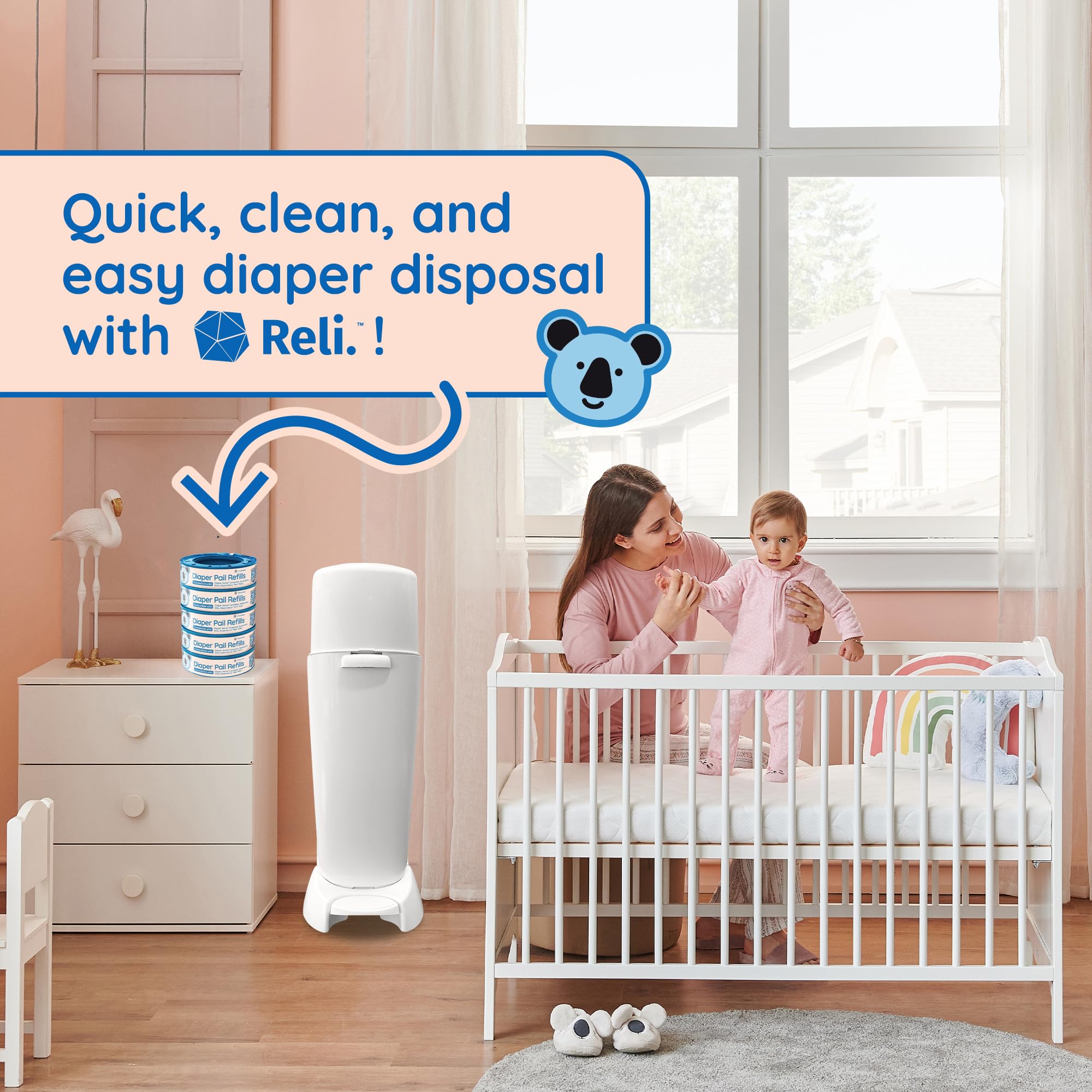 Reli unscented diaper pail refill avoids overpowering scents during changes