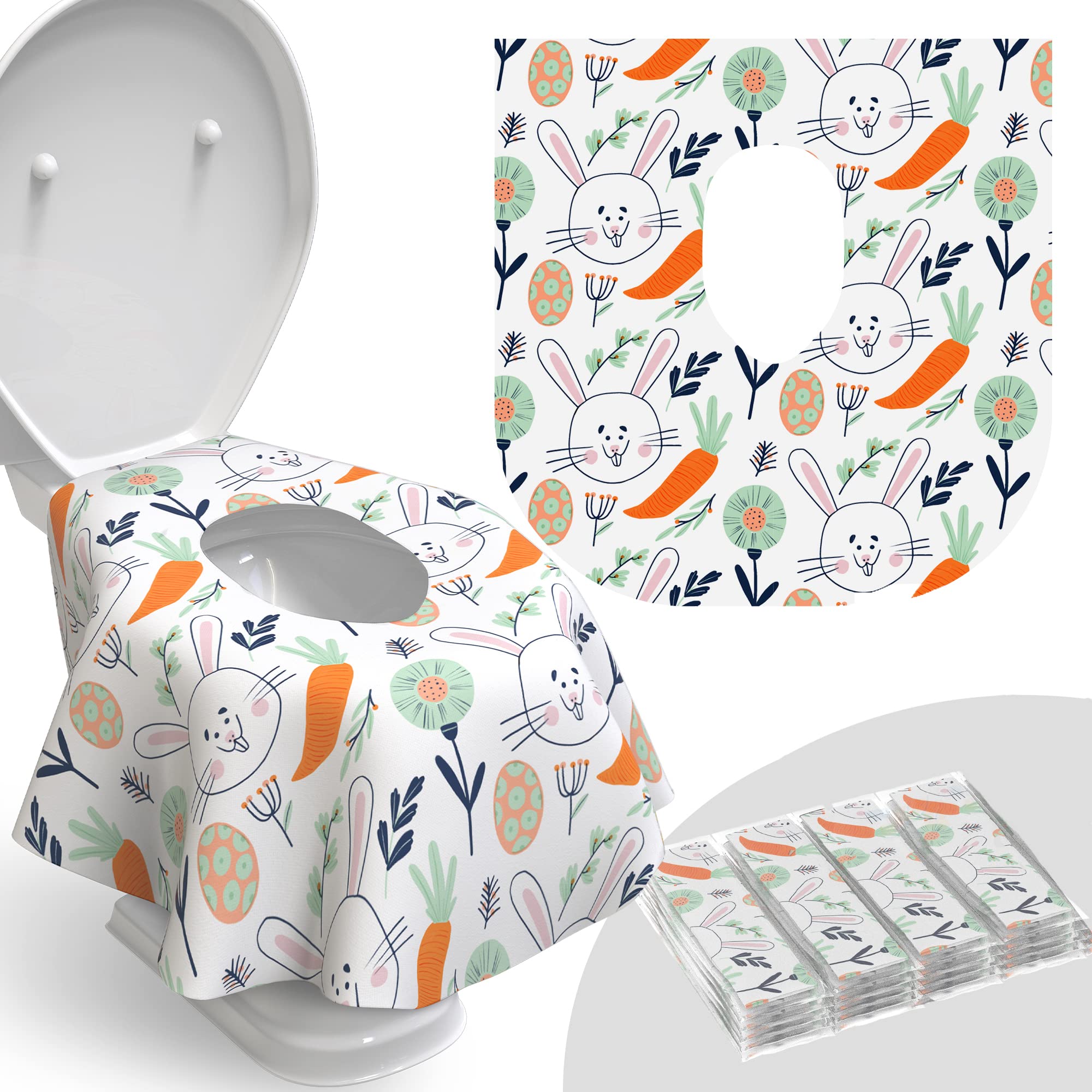 Relyo disposable seat cover travel-pack protects skin on public toilets.