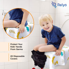 Relyo extra-large coverage model suited for standard and XL toilet seats.