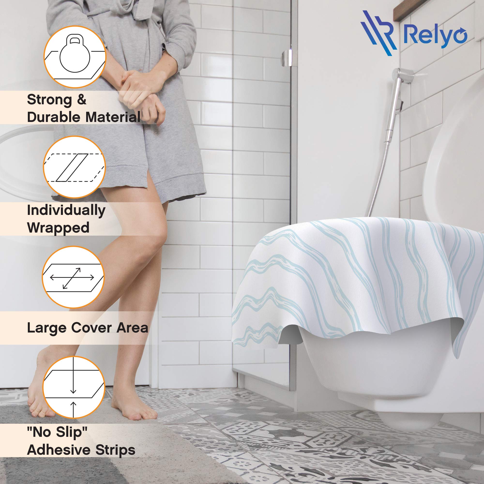 Relyo adhesive-strip ensures a secure fit during use.