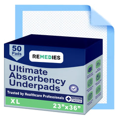 Remedies bed pad absorption layer demonstrates strong liquid uptake for beds and chairs.