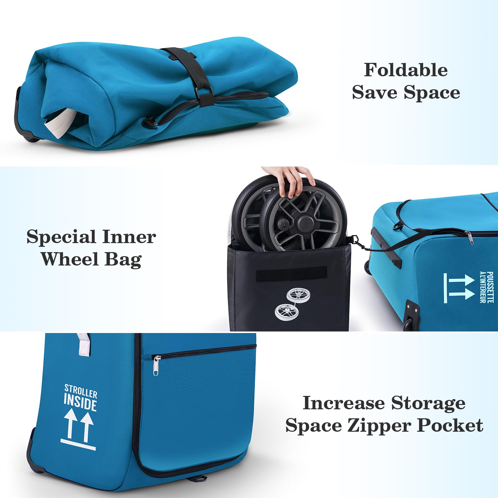 REMEIT Stroller Bag airplane-ready design simplifies travel