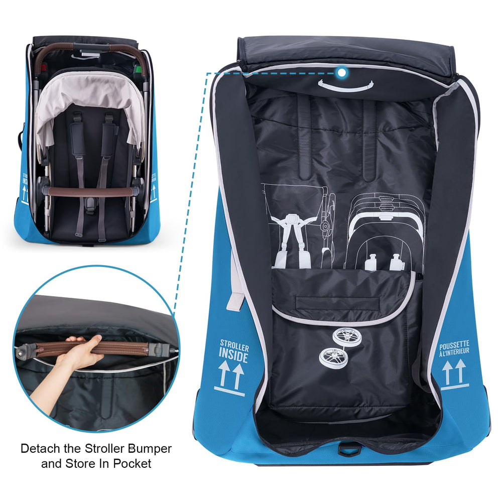 REMEIT Stroller Bag foldable with strap for compact storage