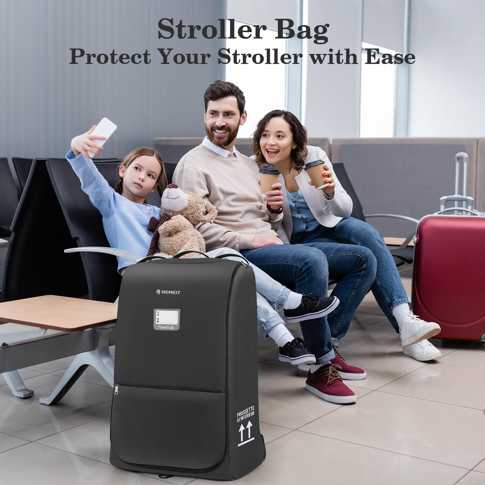 Multiple handles on REMEIT bag offering flexible carrying options.
