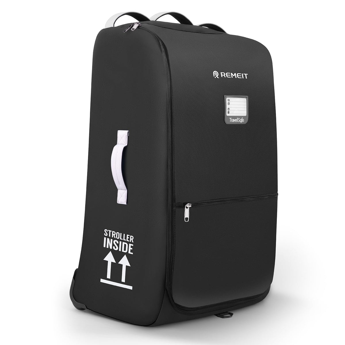 REMEIT stroller bag for UPPAbaby Vista, folded to protect during travel.