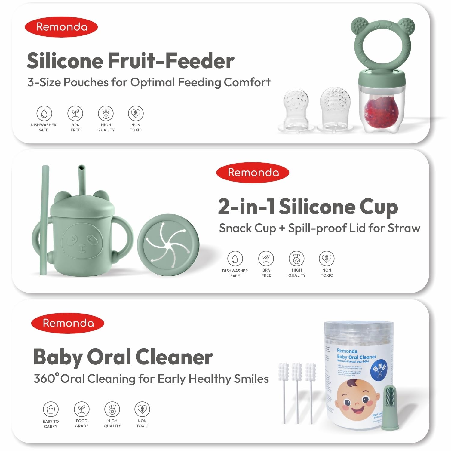 Remonda 100 First Foods Card helps plan diverse BLW options.