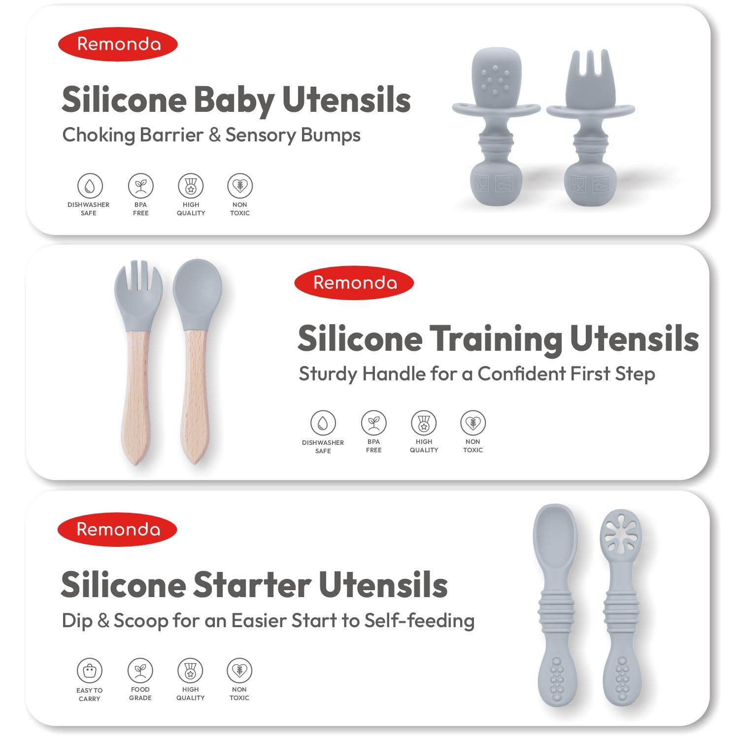 Remonda 100 First Foods Card supports guided BLW meal planning.