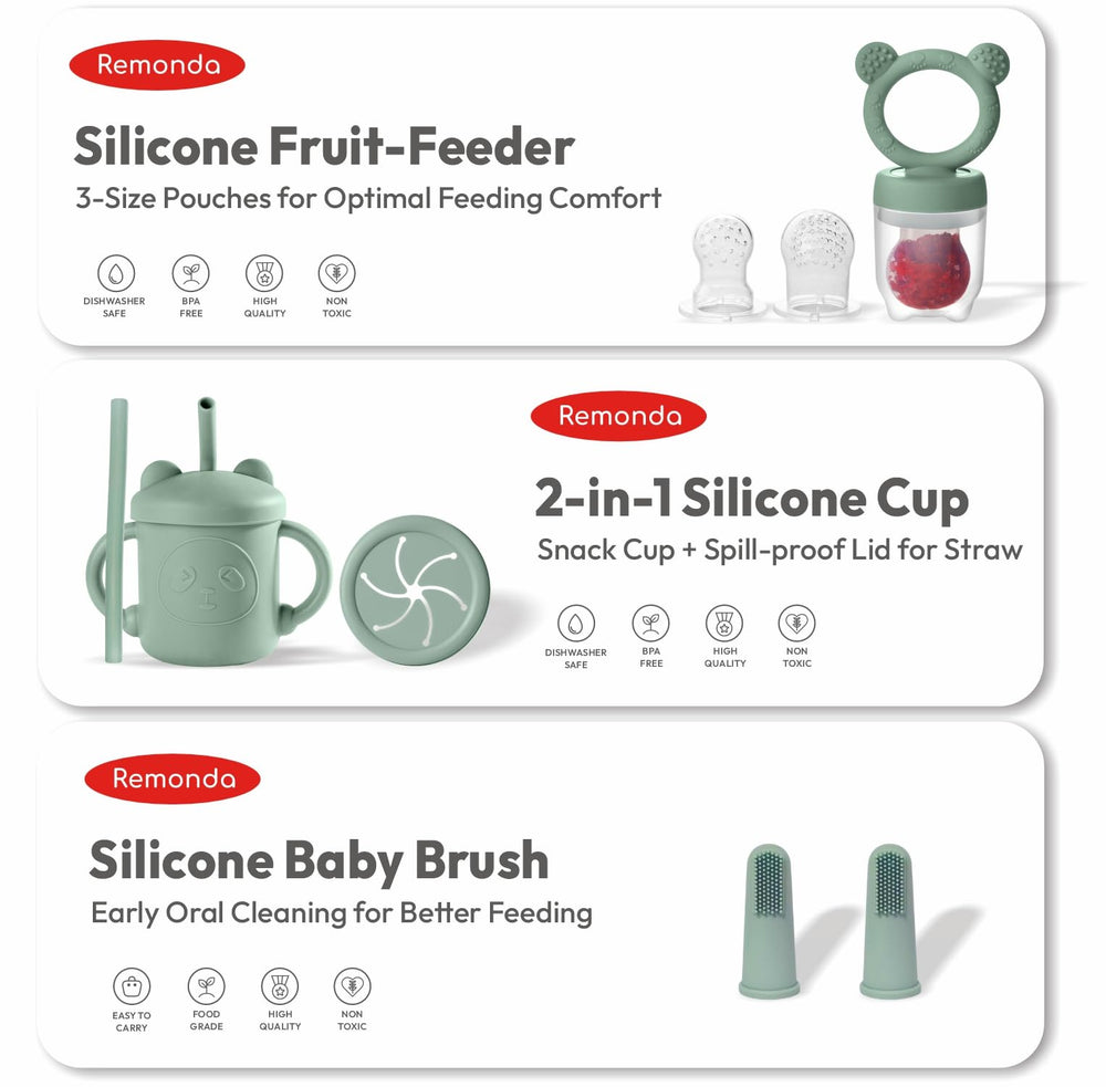 Remonda ergonomic baby utensils sized for tiny hands.