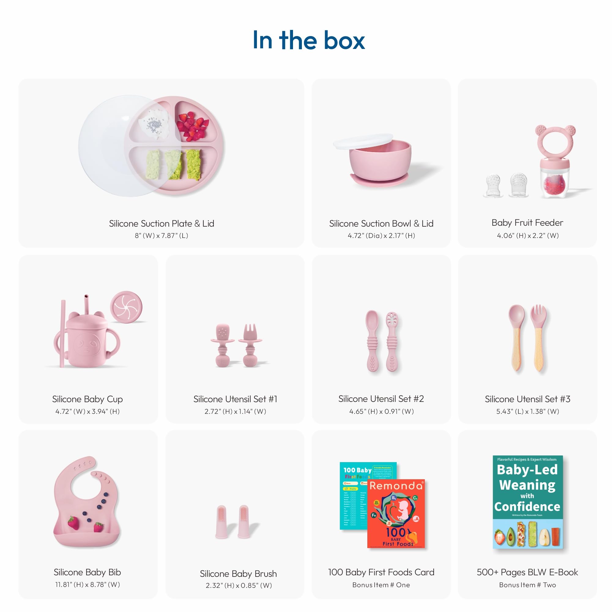 Remonda three-pair utensils designed for little hands to promote confident self-feeding
