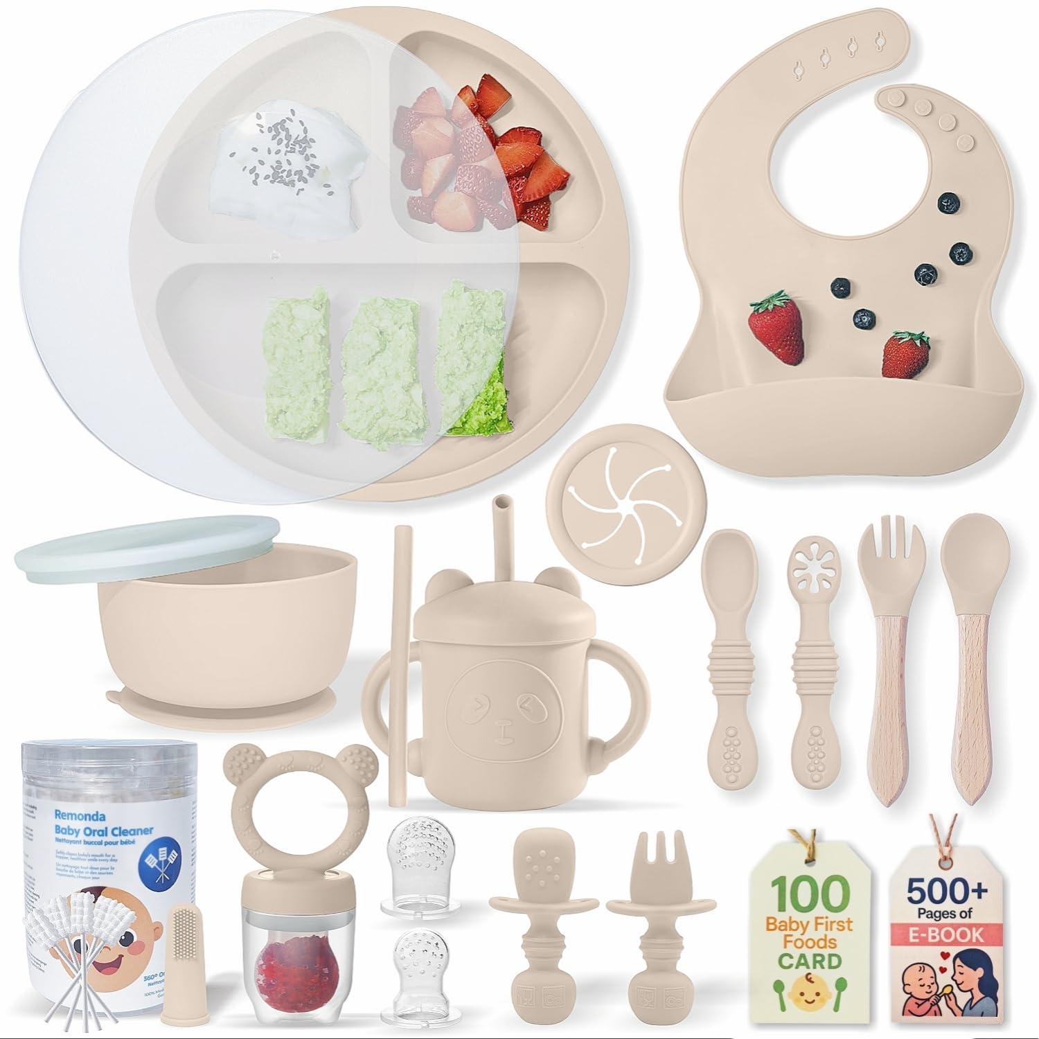 Remonda suction plate with 6.5-inch base delivers strong grip for mess-free meals.