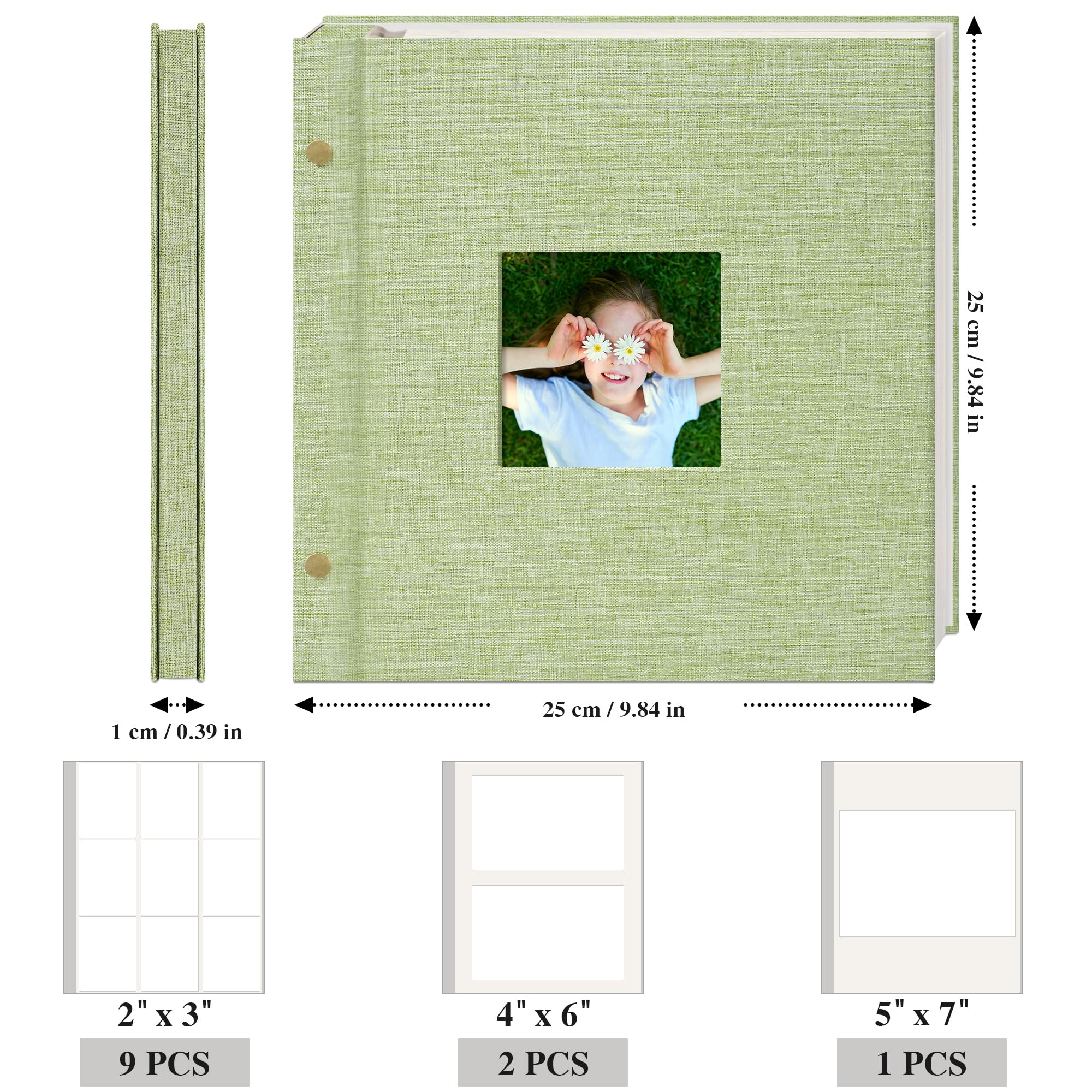 Remowith album opened flat shows easy photo placement.