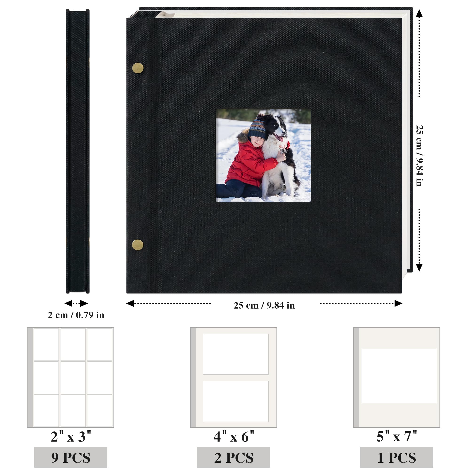 Remowith self-adhesive pages allow easy photo repositioning